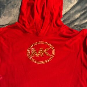 Michael Kors Red pullover with hood